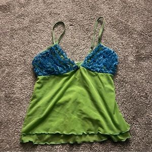 Frilly sheer lingerie tank